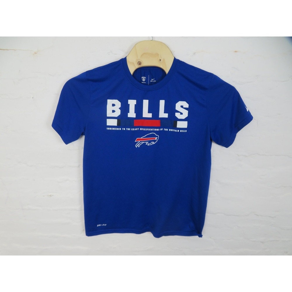 Buffalo Bills Shirt Mens Large Blue NFL Football Nike Dri Fit Training Stretch